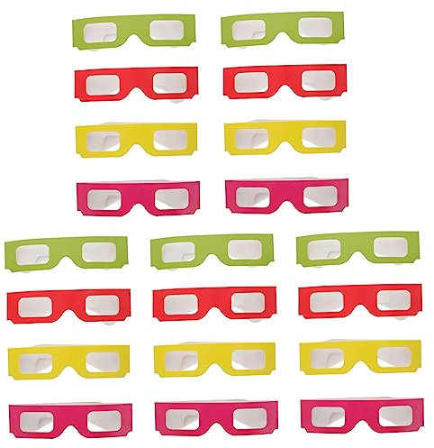 3d Glasses 20pcs Cardboard Frame Flat 3d Viewing Glasses