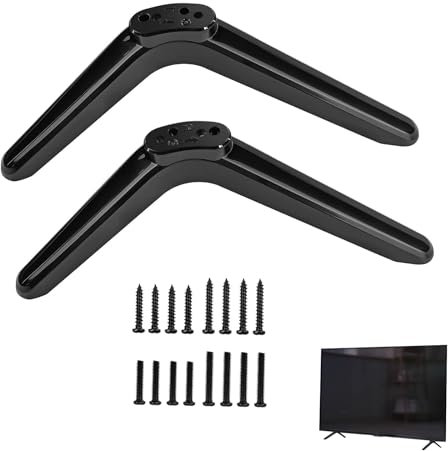 1 Paar Universelle TV-Standfüße,Passend für Fernseher mit 17-20 mm Lochabstand, mit Befestigungsschrauben und rutschfesten Gummimatten