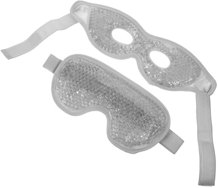 WRITWAA Wiederverwendbare Eis Augenpads Pvc Gel 2 Stück Kältekompresse Gegen Schwellungen Kühlpads Für Reisen Zuhause Migränepflege