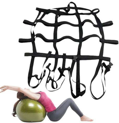 Yoga-Gurt – Schlingentrainer | -Fitnessgeräte | Übungs-Hilfsgurte | Pilates-Ball-Gurt leicht | verstellbarer, tragbarer Gürtel für Reisen, Zuhause, Fitnessstudio, Sport, Dehnung, Stärkung