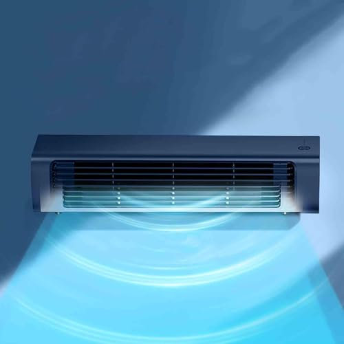 Ventilador de cortina de aire, 2 en 1, montaje en pared sin aspas y ventilador de escritorio, circulador de aire de refrigeración oscilante con control remoto para el hogar, oficina, dormitorio