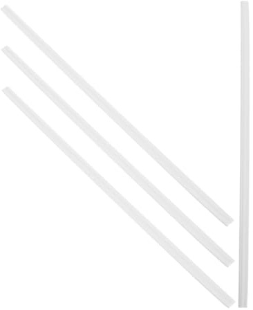 Toyvian 4pcs White Baseboard Edging for DIY Handcrafts Architectural Detail Accessories for Miniature Model Making