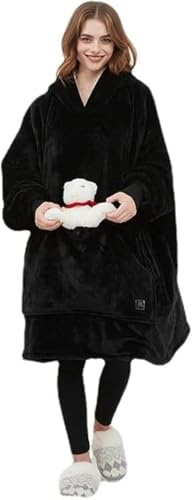 Songyudiyi Heated Wearable Blanket Hoodie Usb Oversized Large Flannel Sherpa Blanket Hoodie Sweatshirt Soft Cozy Warm Safety Low Voltage, NO.1