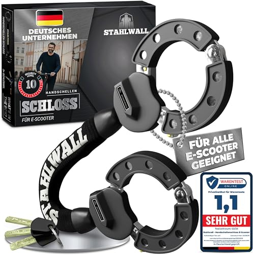 STAHLWALL E Scooter - Candado para patinete eléctrico y bicicleta (máxima seguridad, acero endurecido al fuego)