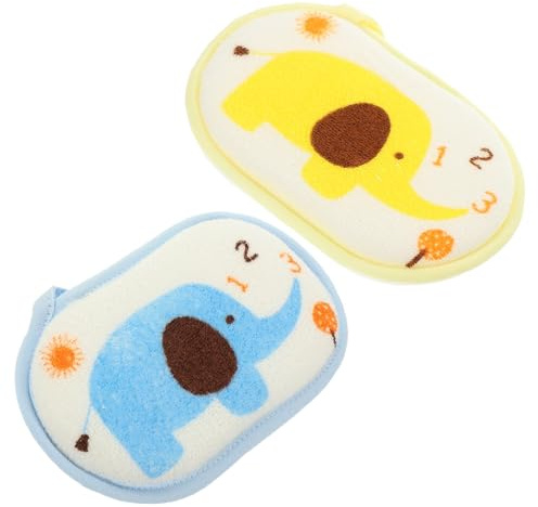 WOFASHPURET 2pièces Éponge De Bain Pour Garçon Fille Lot De Serviettes Exfoliantes Réutilisables Éponges De Bain Confortables Pour Corps Douche Et Nettoyage