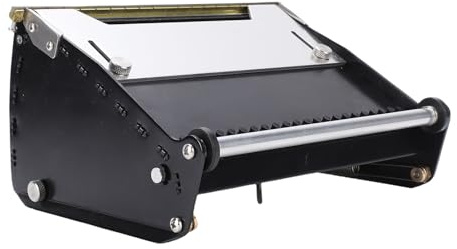Fockety Boîte de finition plate pour cloisons sèches, outil en aluminium de 8 pouces avec charnière de fixation, boîte à enduit à large ouverture pour plaques de plâtre