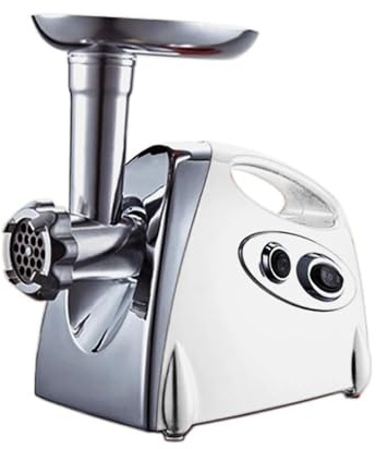 Tritacarne elettrico, insaccatrice per salsicce da 800 W, passapomodoro multifunzionale per uso domestico con 3 piastre di taglio, tubo e kit per insaccatrice