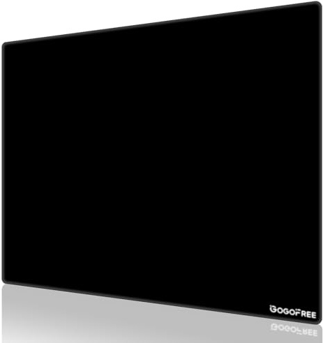 Gaming-Glas-Mauspad aus gehärtetem Glas mit Harter Oberfläche, ultraglattem Finis, großes Mauspad wasserabweisend, präzise Geschwindigkeitskontrolle Glas Mousepad für Esports (Schwarz,300×400mm)