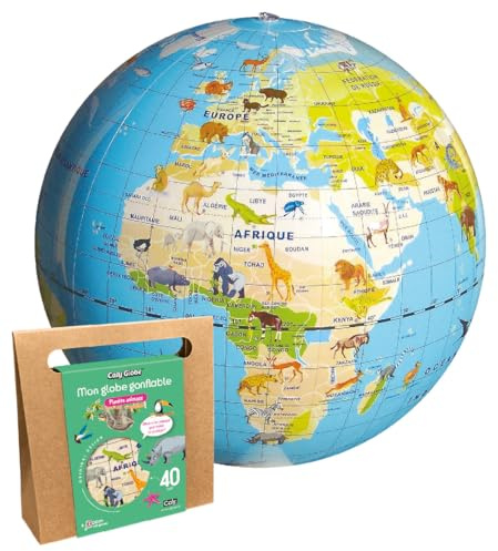 CalyGlobe – Mi globo inflable «Planeta animales» – francés – ref. 033KF