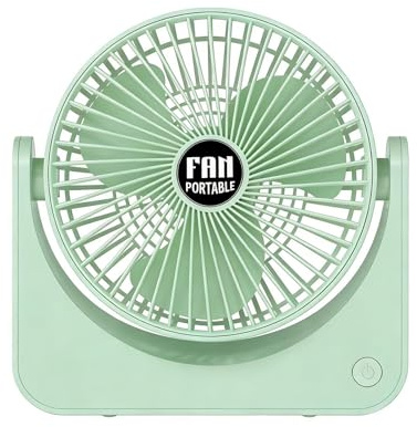 Ventilador de escritorio moderno, de flujo de aire silencioso, bordes recargables portátiles, aparato de refrigeración de bajo consumo, pequeña máquina de viento personal, ventilador eléctrico