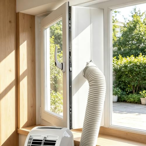 400 CM Kit Sigillante Finestra per Condizionatore Portatile | Chiusura Lampo Regolabile, Adattatore Universale per Finestre a Battente, Isolamento Termico ed Energetico per Estate