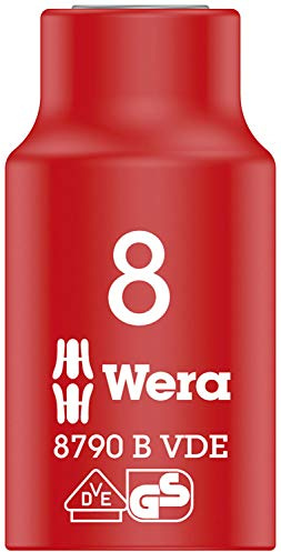 Wera 8790 B Zyklop VDE 3/8 Drive Socket, 8 x 46 mm, 05004952001