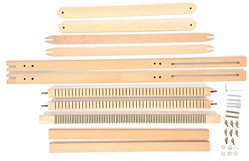 HEEPDD Webmaschine, Verstellbarer Webrahmen mit Ständer Extra große Massivholzdecke Schal Strickwebstuhl DIY-Nähmaschine (27,56 x 19,69 x 1,18 Zoll) Webrahmen