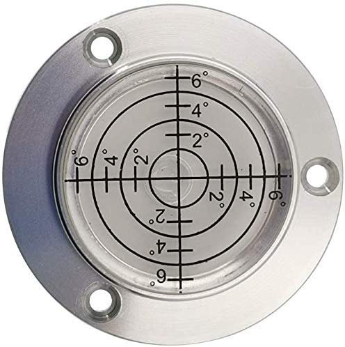 Umei - Bilancia da 50 x 11,5 mm, con foro in lega di alluminio, livella circolare ad alta precisione, strumento di misurazione del livello spirituale, acqua bianca (con magneti)