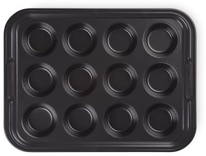 Le Creuset gehärtetes Antihaft-Mini-Muffinblech, 12 Formen, geschmiedetes Aluminium, 94101300000100