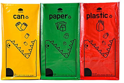 Saderoy Recycling Bags,Separate Recycling Waste Bin Bags for Kitchen Home,Trash and Recycle Bin Combo,Reusable Waterproof,Kitchen Gifts Mothers Day Gifts for Mom Wife Grandma,42 Gallon,3Pack