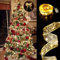 Runmeihe Guirlande lumineuse pour sapin, 16 ft/5 m, pour décoration de sapin de Noël, pour Nouvel An, fête, pavillon de mariage, extérieure (or)