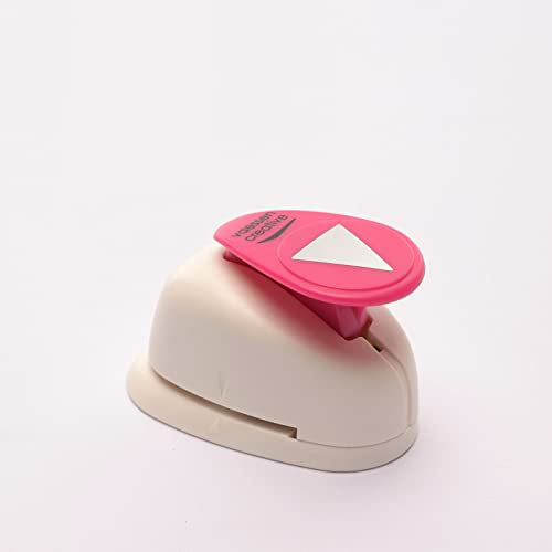 Vaessen Creative Craft Paper Punch - Flag - 2 x 1,9 cm - Circle Cutter for Crafting and Card Making, White/Pink