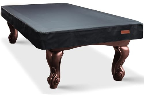 K-Musculo Billardtischabdeckung, robuste Kunstleder-Billardtischabdeckung, wasserdicht und reißfest, 2,2 m, 2,7 m / 2,4 m (Schwarz, 2,1 m)