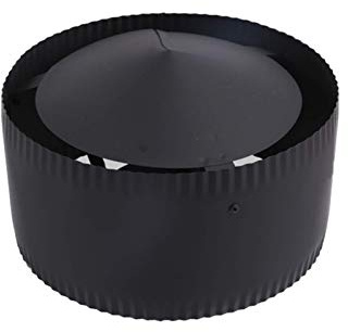 Chimney Cowl Bird Guard, Top All Purpose Chimney Cowl Flue Pipe Cover Cap, Vent Top, Exhaust Tube End, Rain Snow Hat, Mesh Protector, Black304 Stainless Steel,153mm