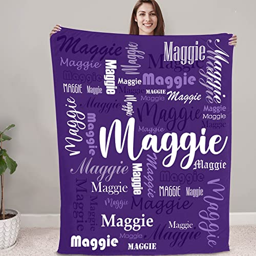papasgix Personalisierte Decke mit Namen oder Wunschtext extra weiche softe Sofadecke/Wohndecke Kuscheldecke Kinder Personalisiert Geschenke für Geburtstag, Weihnachten