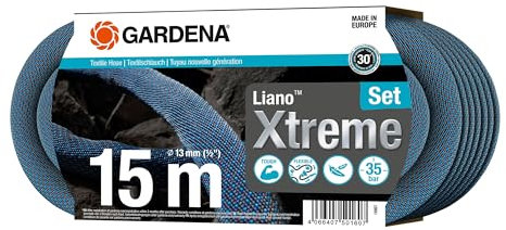 GAR 1x Liano™ Xtreme 15m, 1x 18300, 1x 18225/18264, 1x 18220, 1x Liano™ Waterstop, 1x Liano™ Hose Connector