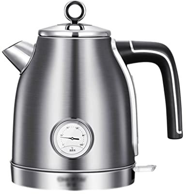NEWCES Electric Water Kettle Grey Electric Kettle 1.7 Litre Electric Kettle Stainless Steel Vintage Kettle Electric Water Kettle With Temperature Dial Electric Tea Kettle
