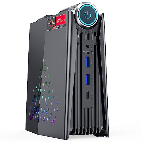 ACEMAGICIAN Mini PC AMD Ryzen 7 5700U (bis zu 4,3 GHz), 16GB Dual DDR4 512GB SSD Micro Desktop Computer Für Office/Home/Business |RGB|3-Modi-Anpassung| WiFi 6|BT5.2|DP|Type-C|HDMI