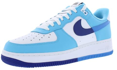 Nike Air Force 1 '07 LV8 Herren-Sneaker, Weiß/Lt Photo Blue, 11.5 Women/10 Men