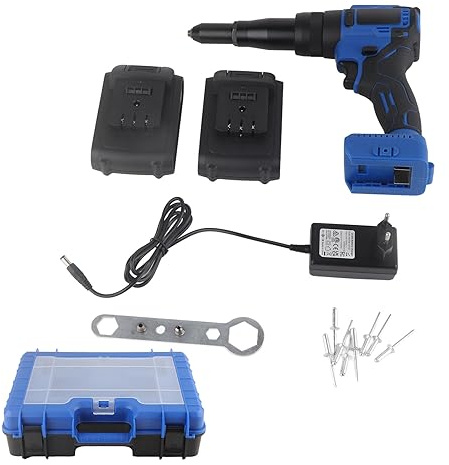 Pistola Remachadora Eléctrica, Remachadora Inalámbrica, Uso Inalámbrico, con Luz LED Encendida Automáticamente, Ergonomía, y Revestimiento Resistentes, Clavadoras Brad (Enchufe