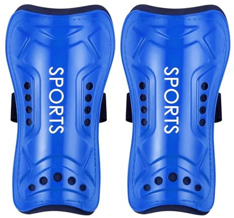 Football Shin Pads, Protective Soccer Shin Pads Kids Adults Shin Guards Beginner Elite Athlete Kids Shin Pad for Adults Children Teenagers Boys And Girls，Blue(Adult)