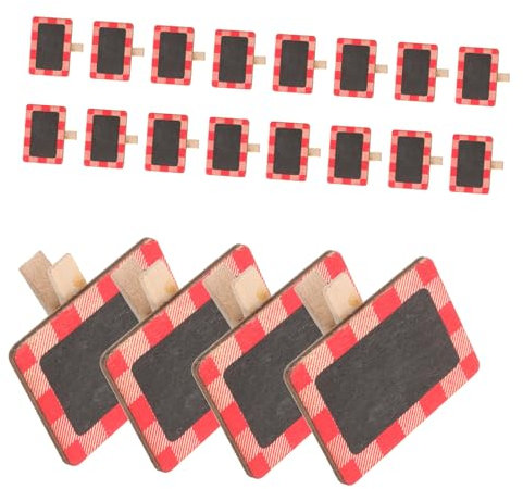 EXCEART Lot De 20 Mini Pinces à Messages En Bois, Clips De Mémo Pour Tableau Noir, Taille Petite, Surface Lisse Effaçable, Pour Bureau Et Usage Domestique