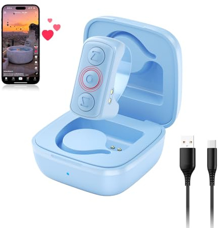 TikTok Fernbedienung Scrolling Ring, Bluetooth Page Turner für Kindle APP, Finger-Scroller-Fernbedienung für iOS iPad Android, Fingerspitze Kamera Fernauslöser Selfie Controller