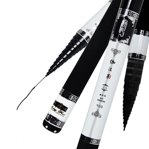 AYKANING Fishing Stipprute,Teleskop Angelrute Kohlefaser Hand Angelpol teleskopische Angelrute super licht hart 3,6 m / 3,9 m / 4,5m / 5,4 m / 6,3 m / 7,2 m / 8m / 9m / 10m Stream Rod(3.6m)