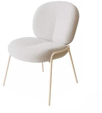 WLCNYL Schminkstuhl, gepolsterter, Flauschiger Schminkstuhl, mit pulverbeschichteten Metallbeinen, Schminkstuhl, für Wohnzimmer und Schlafzimmer (Farbe: B)