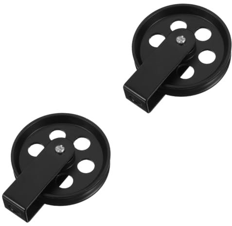 BUGUUYO 2St Radbeleuchtungszubehör light solevernebler pendelleuchte geschen halsketen geschke Riemenscheibensystem Pflanzenriemenscheiben Kronleuchter Riemenscheibe Seilrolle Metall Black