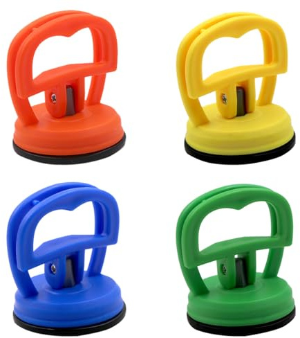 4 Stück Saugnäpfe, Auto Dent Saugnapf, Heavy Duty Saugheber, Vakuumsauger Gummisauger, Dent Abzieher, Saug-Näpfe Saugnapfhalter Saug-Heber zum Anheben und Entfernen von Glas