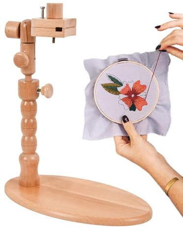 Hailerio Stickständer für Handarbeiten,Stickständerhalter | Tisch-Stickrahmenständer aus - Needlepoint Supplies Stickrahmenständer, drehbarer Handarbeitsständer, Schreibtischklemme für Anfänger