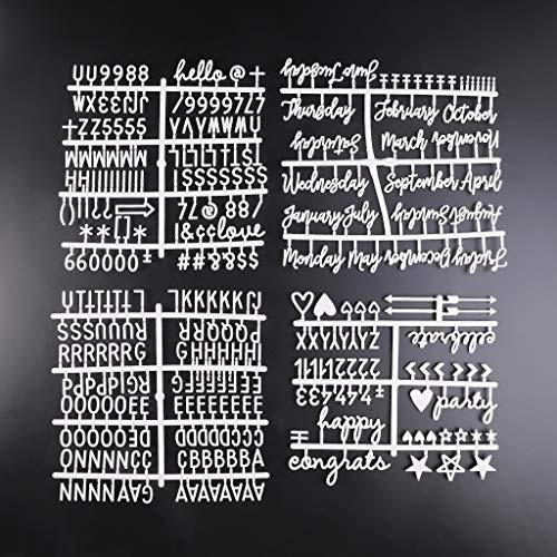 HYROOY 4 Pieces Characters for Felt Letter Board Symbols sfor Changeable Felt Letter Boards s Holiday PP