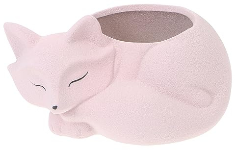 YARNOW Maceta De Cerámica Forma De para Suculentas Decorativa y para Interiores y Exteriores Color Rosa