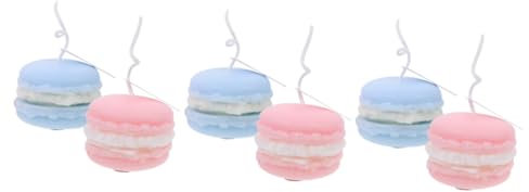 Alipis 3 Sätze Duftkerzen Küchendekoration Weihnachten Verweihnachtet Weinachts Hochzeitstruhe Wax Mini Farbig Duftend Rosa Kerzen Aroma Makronenkerze Szene-layout-kerze Wachs 2 Stück * 3