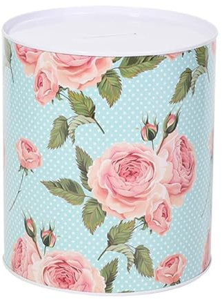 BESPORTBLE Floral Money Box Tinplate Piggy Bank with Removable Lid Savings Tin for Coins and Notes Large Capacity Money Tin for Kids Birthday Gift Home Use Assorted Style