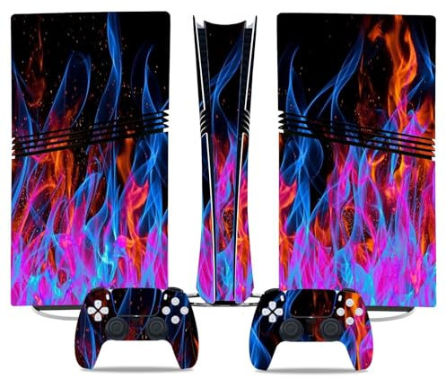 para PS5 Pro Skin Disc Edition & para PS5 Pro Skin Digital Edition Consola Mando Cubierta Vinilo Fundas Compatible Resistente Arañazos 90498 Envolturas Piel Regalo(Digital Edition)