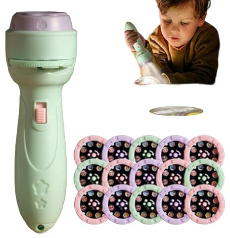 Slide Projector Flashlight – Children’s Projectors Torches Animal Slides Flashlights | Portable Mini Educational Light Toy with Multiple for Kids Birthday Gift (3-Pack)