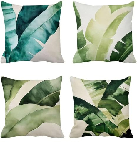 Lionhai Cuscini da Esterno Impermeabili 50 x 50 Cuscini per Divano pianta Quadrate velluto Cuscino da Esterno Impermeabili Moderno Confortevole Cuscino Decorativi Arredo Giardino Semplicità g-473