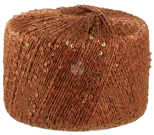 LANA GROSSA Glamour | Beilaufgarn mit Pailletten | Handstrickgarn aus 55% Polyamid und 45% Polyester | 25g Wolle zum Stricken & Häkeln | 115m GarnFB 13
