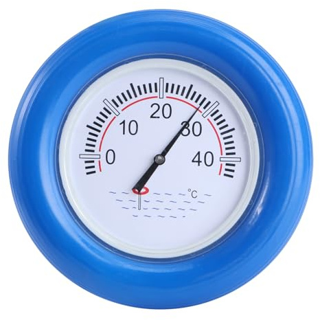 VICASKY Thermomètre Flottant Piscine Plastique et Inoxydable Mesure Précise Température de l’Eau Adapté Bassins Spas et Plans d’Eau Extérieurs et Intérieurs
