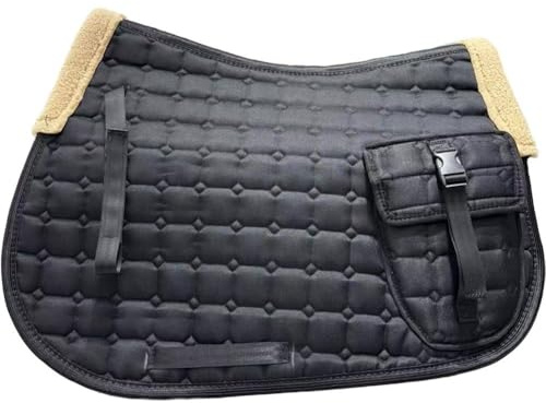 Casiler Sottosella Dressage Imbottito in Pile Trapuntato Inglese con Tasche