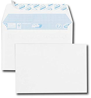 GPV - Boite de 500 Enveloppes - Format C6 (114x162 mm), sans fenêtre, qualité papier blanc : 80 g/m2 - Certifié PEFC & NF316