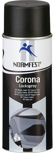 Normfest fwcolours Lackspray Corona Schwarz Matt Motor Lack Sprühlack Hitzefest 650°C 10x 400ml